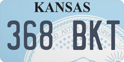 KS license plate 368BKT