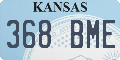 KS license plate 368BME