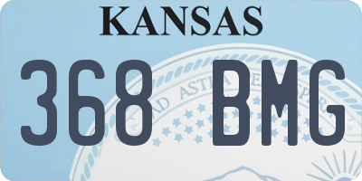 KS license plate 368BMG