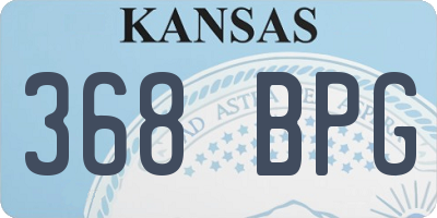 KS license plate 368BPG