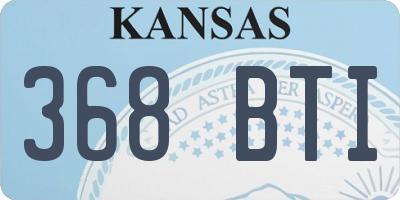 KS license plate 368BTI