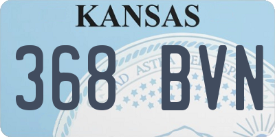 KS license plate 368BVN