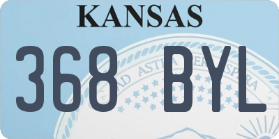 KS license plate 368BYL