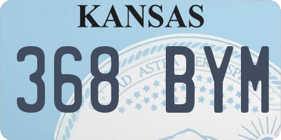 KS license plate 368BYM