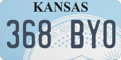 KS license plate 368BYO