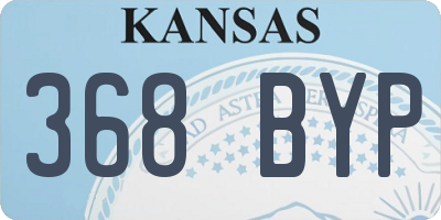KS license plate 368BYP