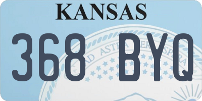 KS license plate 368BYQ