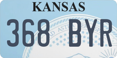 KS license plate 368BYR