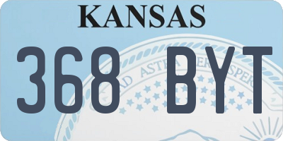 KS license plate 368BYT