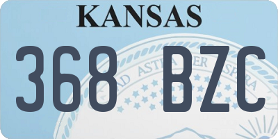 KS license plate 368BZC