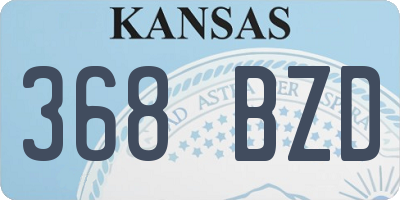 KS license plate 368BZD