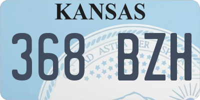 KS license plate 368BZH