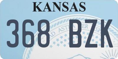KS license plate 368BZK