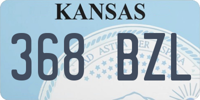 KS license plate 368BZL