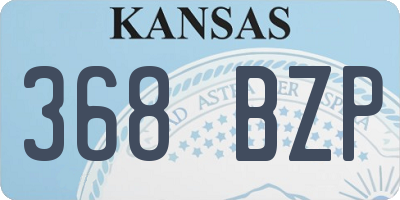 KS license plate 368BZP