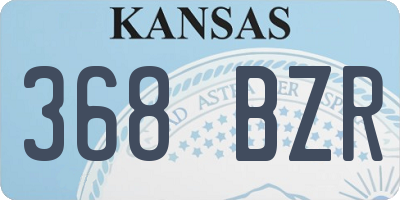 KS license plate 368BZR