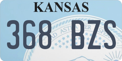 KS license plate 368BZS