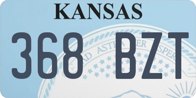 KS license plate 368BZT