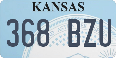 KS license plate 368BZU