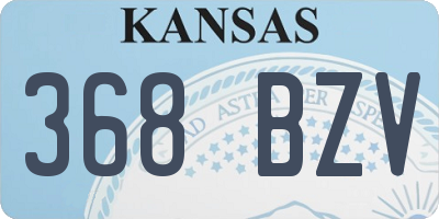 KS license plate 368BZV
