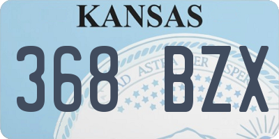 KS license plate 368BZX