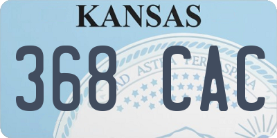 KS license plate 368CAC