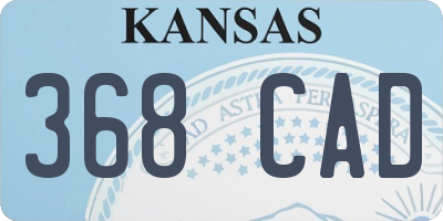 KS license plate 368CAD