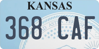 KS license plate 368CAF