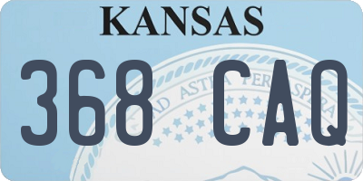 KS license plate 368CAQ