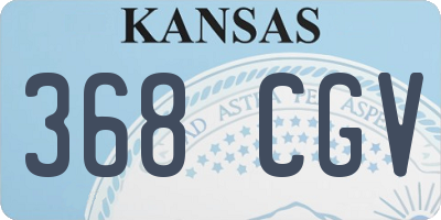 KS license plate 368CGV