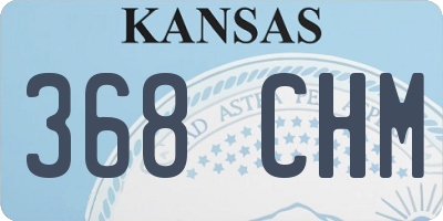 KS license plate 368CHM