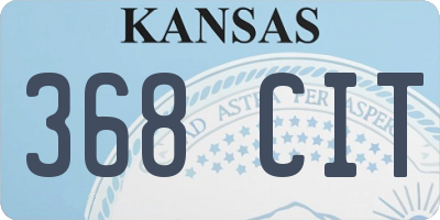 KS license plate 368CIT