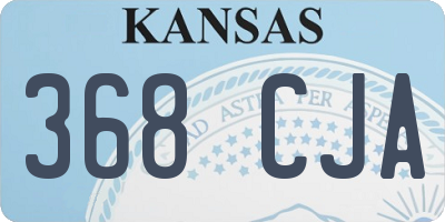 KS license plate 368CJA