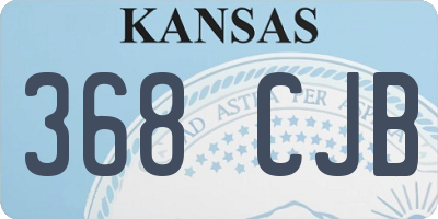KS license plate 368CJB