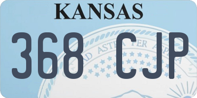 KS license plate 368CJP