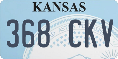 KS license plate 368CKV