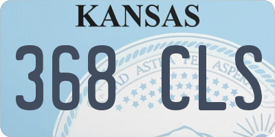 KS license plate 368CLS