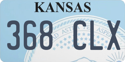 KS license plate 368CLX