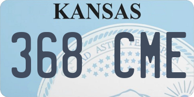 KS license plate 368CME