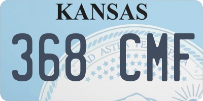 KS license plate 368CMF