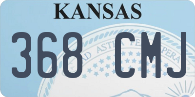 KS license plate 368CMJ