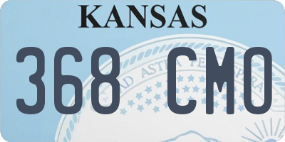 KS license plate 368CMO