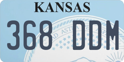 KS license plate 368DDM
