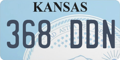 KS license plate 368DDN