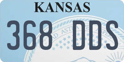 KS license plate 368DDS