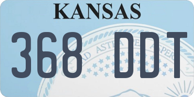 KS license plate 368DDT