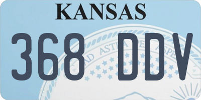 KS license plate 368DDV