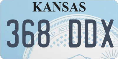 KS license plate 368DDX