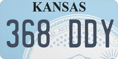 KS license plate 368DDY