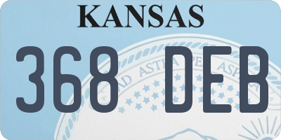 KS license plate 368DEB
